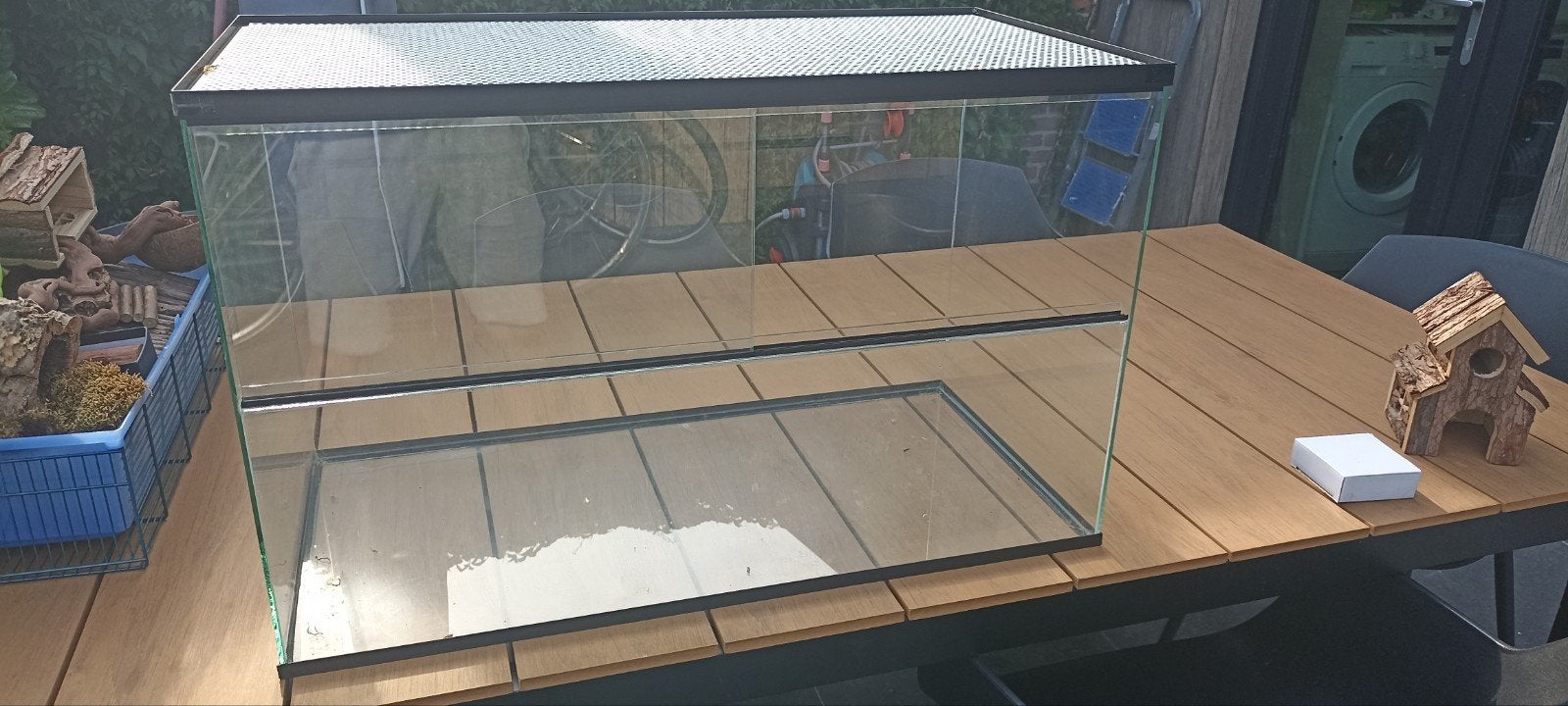 Glazen kooi en veel toebehoren!, Dieren en Toebehoren, Ophalen, Kooi, Hamster