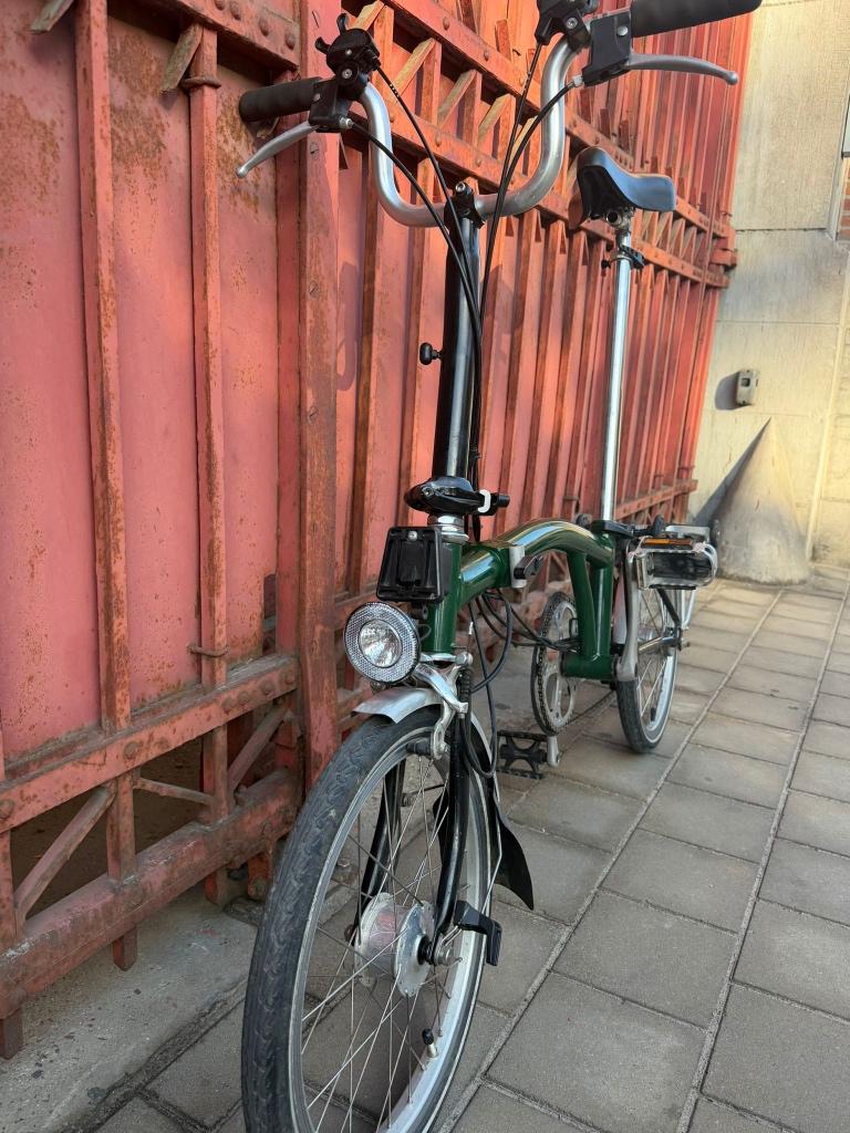 Brompton M6R Engelse groene verlichting met 6 versnellingen, Fietsen en Brommers, Ophalen, Brompton, 14 tot 16 inch, Versnellingen