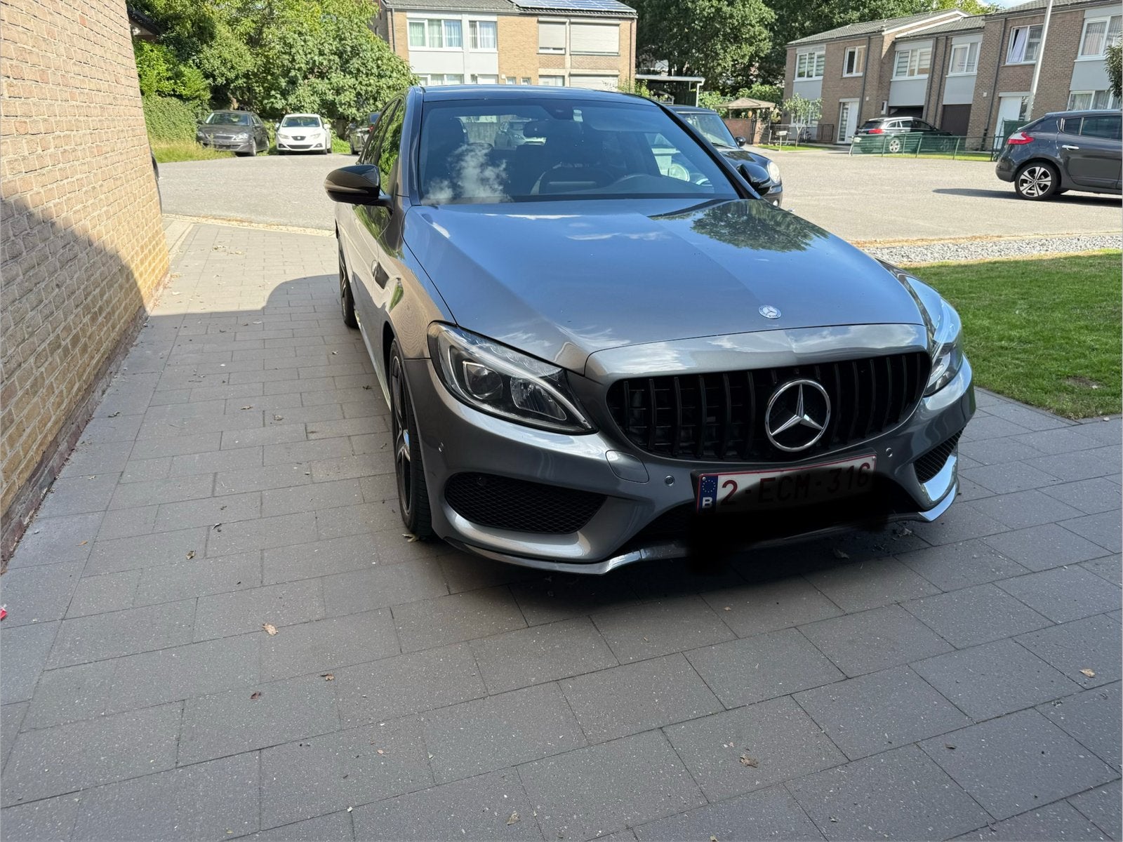 Mercedes c200d amg packet, Autos, Cuir, Argent ou Gris, Achat, Euro 6