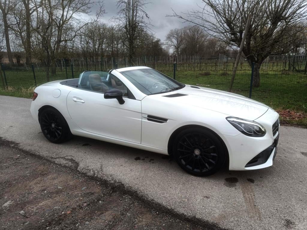 Mercedes SLC180 AMG--line slechts 15.000 kms!!!, Euro 6, 4 cilinders, Cabriolet, Wit