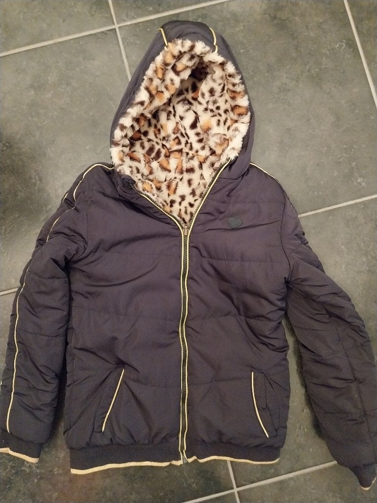 Meisjes jas 2 zijden, Kinderen en Baby's, Ophalen of Verzenden, Zo goed als nieuw, Meisje, Jas