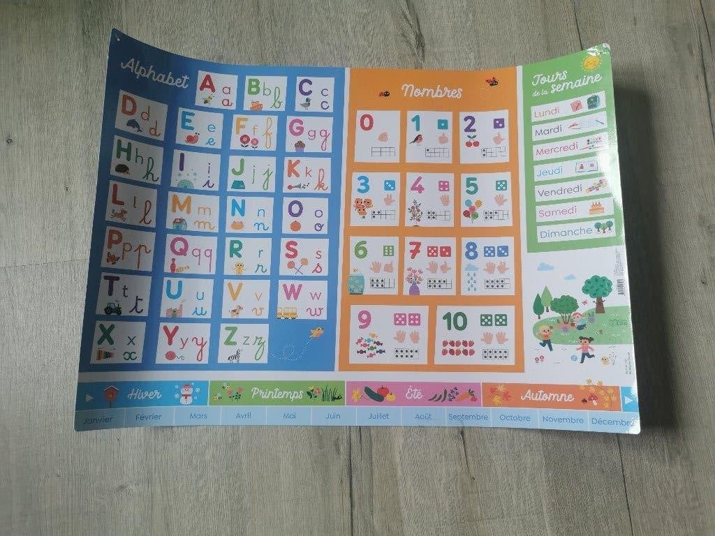 Didactisch paneel voor alfabet en cijfers, Ophalen, Gebruikt