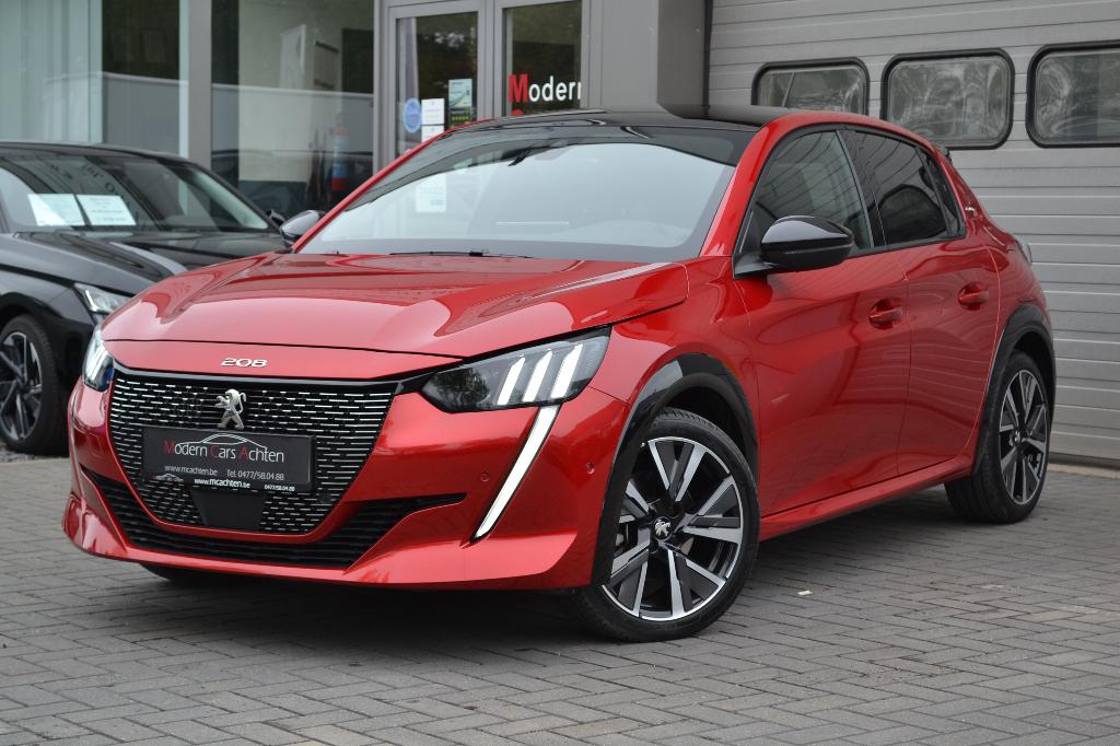 Peugeot 208 Benzine Automaat "GT Line" Slechts 5.500 KM!!!, Autos, Rouge, Achat, Euro 6, Entreprise