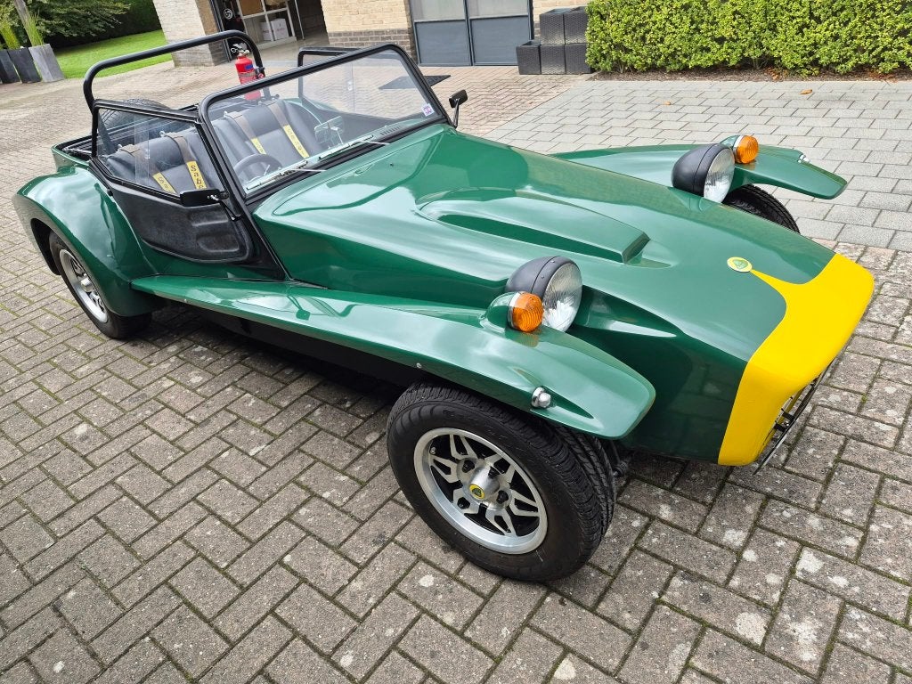 Lotus Seven S4 RHD 1973 met twin cam motor, Auto's, Achterwielaandrijving, 4 cilinders, Leder, Handgeschakeld