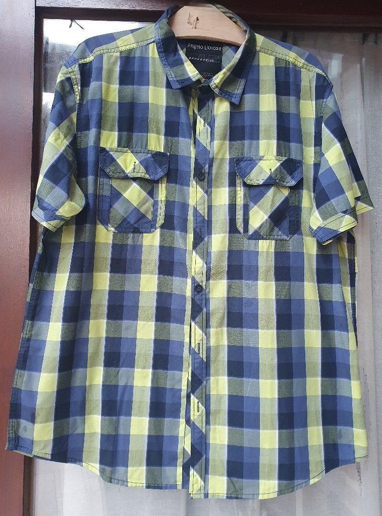 Zomers hemd van Angelo Litrico van C&A maat XL, Kleding | Heren, Overhemden, Ophalen of Verzenden, Gedragen, C&A, Halswijdte 43/44 (XL)
