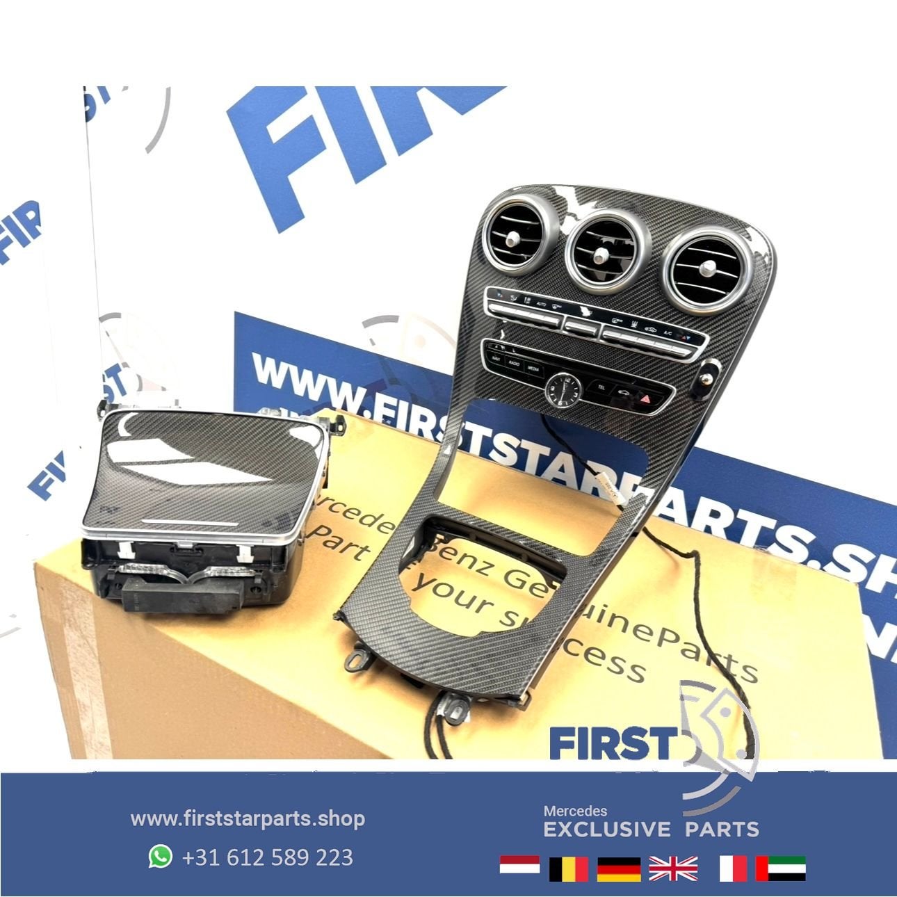 W205 W253 C63 GLC63 AMG CARBON MIDDENCONSOLE C63s GLC63s ori, Gebruikt, -, Ophalen of Verzenden, -