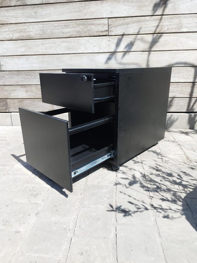 Zwart metalen ladeblok (Bureaukastje), Enlèvement, Utilisé, Métal, Moins de 100 cm