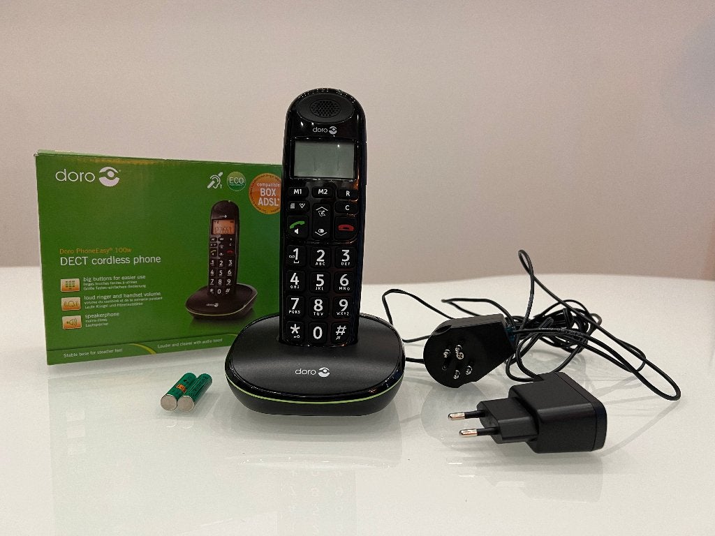 Telefoon Doro Zwart, Télécoms, Téléphones fixes | Combinés & sans fil, Enlèvement ou Envoi, Utilisé, 1 combiné
