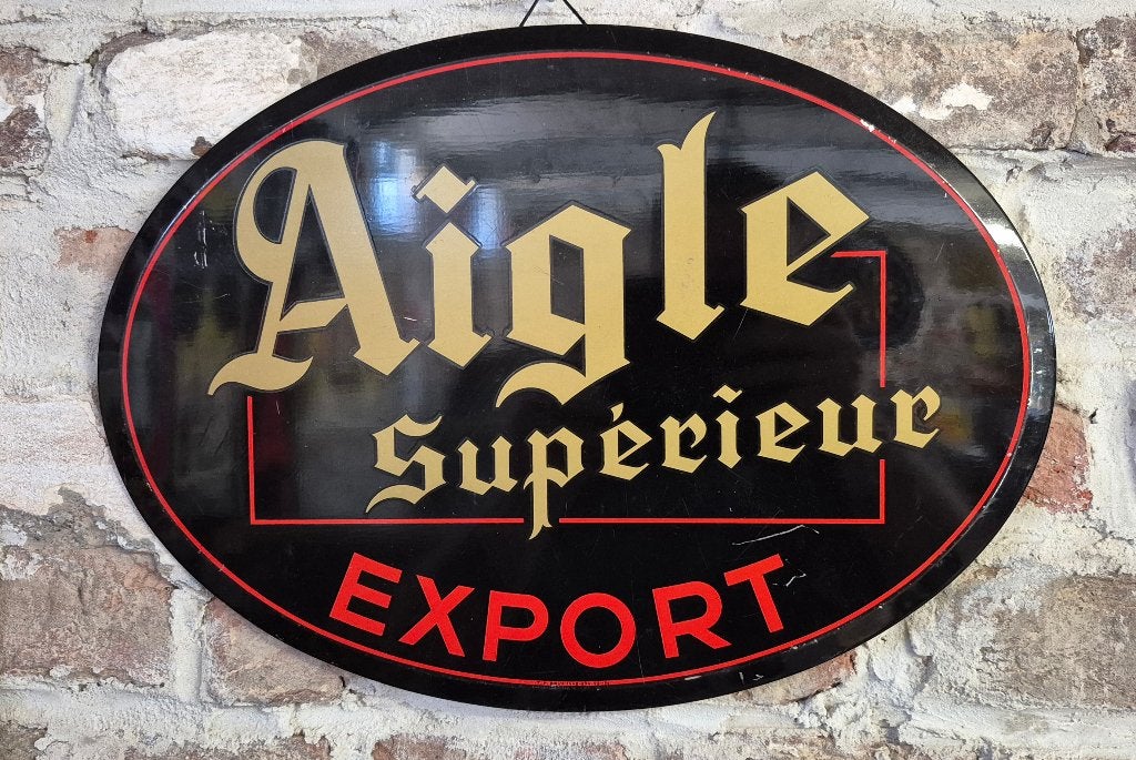 Glacoide reclamebord Aigle superieur 1956, Verzamelen, Ophalen of Verzenden, Gebruikt, Reclamebord