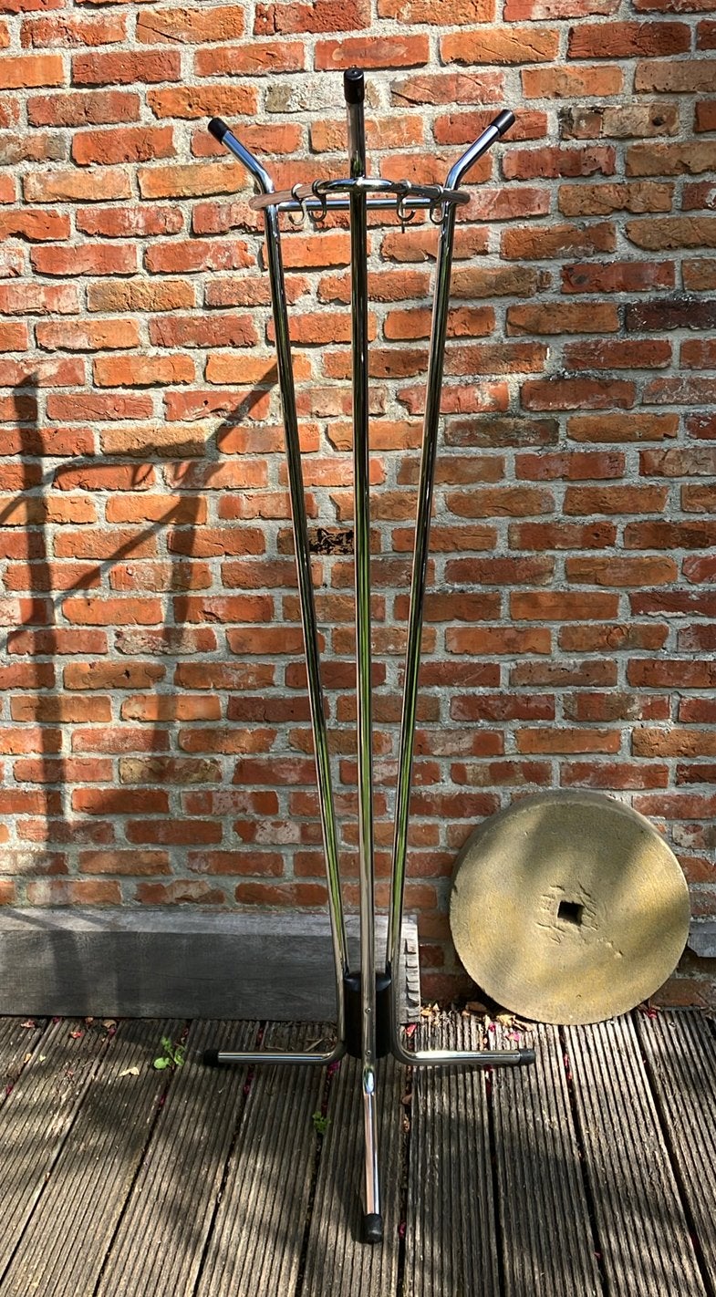 Kapstok naar ontwerp Van der Meeren voor Tubax, Ophalen, Zo goed als nieuw, Metaal, Staande kapstok