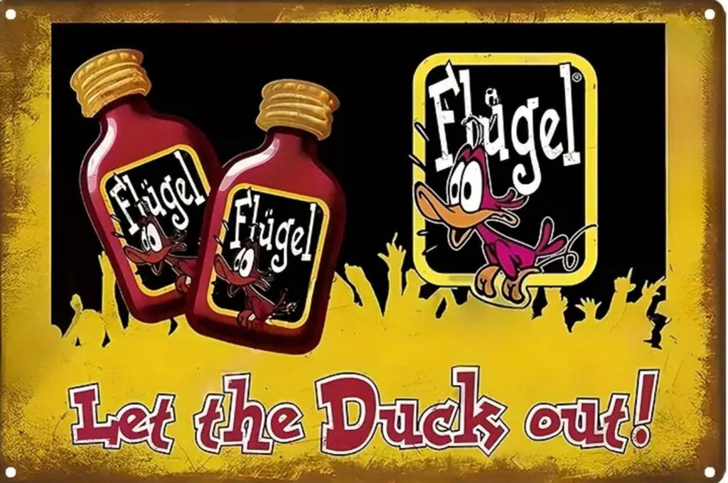 Metalen reclamebord Flügel 2 - retro vintage mancave, Verzamelen, Merken en Reclamevoorwerpen, Ophalen of Verzenden, Nieuw, Reclamebord