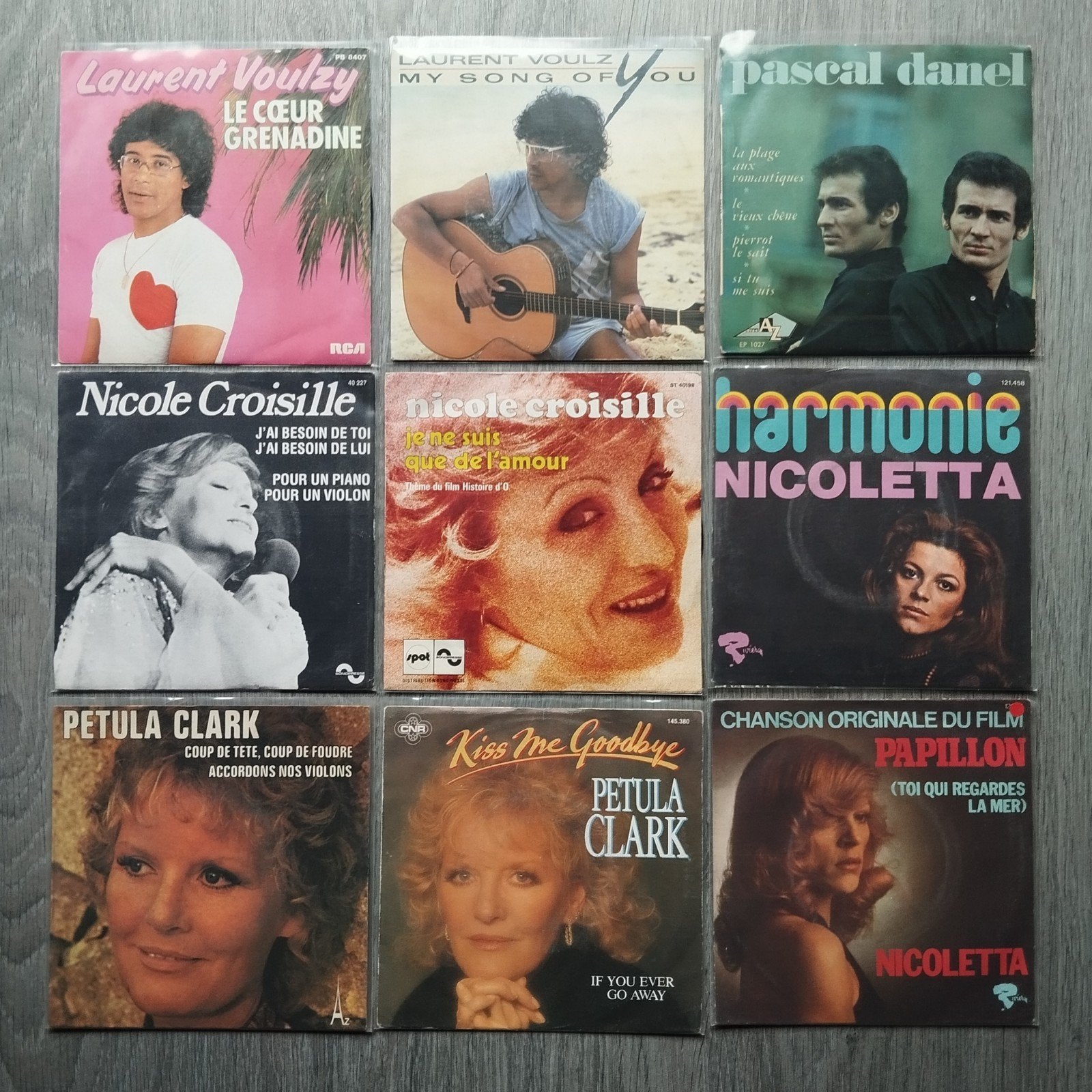 Lot disques 45T occasions Variété Française, CD & DVD, Vinyles Singles, Utilisé, Single, 1980 - 1989, Envoi