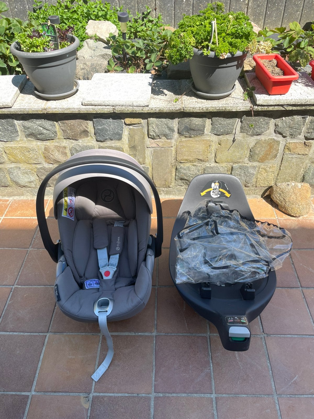 Cybex isofix + autostoel cloud z i-size soho grey mid, Autogordel of Isofix, Zo goed als nieuw, Slaapstand, Ophalen