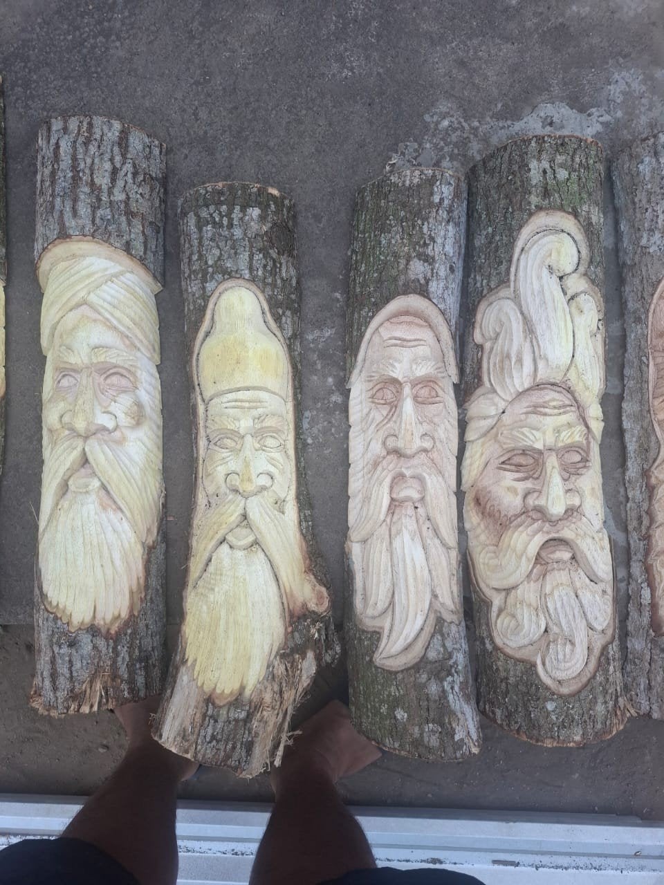 tronc green man l esprit des forêts 100 cm bois de jumpinis, Maison & Meubles, Enlèvement ou Envoi, Bois