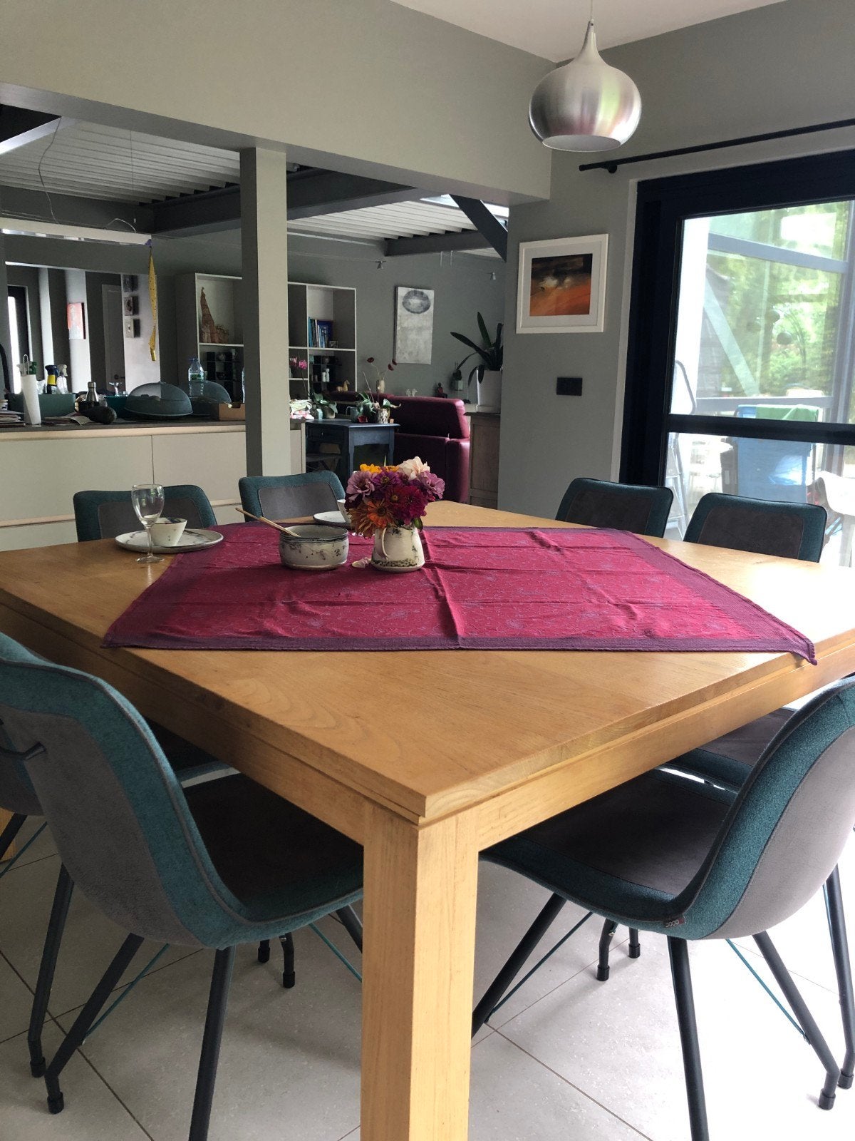 tafel eik, Ophalen, Gebruikt, 150 tot 200 cm, Vijf personen of meer