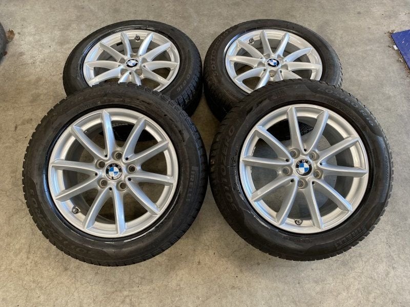 16 inch originele velgen + winterbanden BMW 2 serie F45 F46, Pneus et Jantes, Pneus hiver, 16 pouces, -