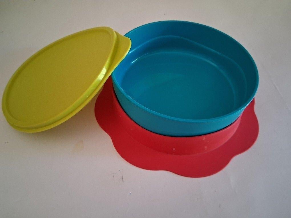 Tupperware™ « Assiette Gourmet - Tupper Kid's », Envoi, Neuf, Bleu, Récipient ou Bol