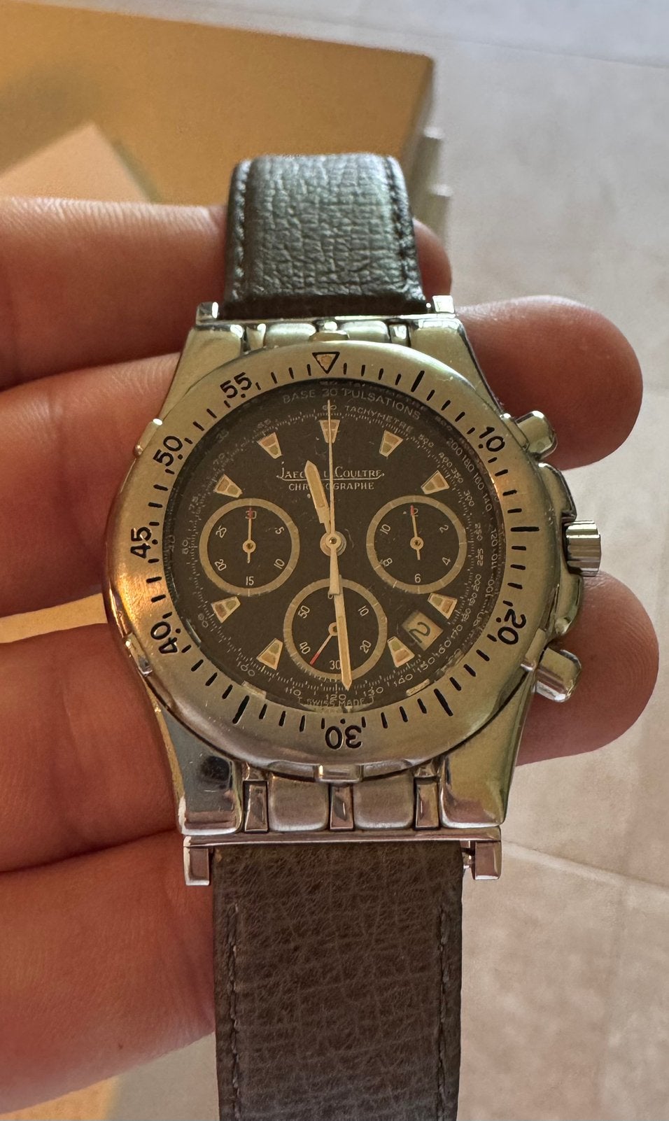 Jaeger-LeCoultre Kyros Chronograph, Montre-bracelet, Autres marques, Cuir, Acier