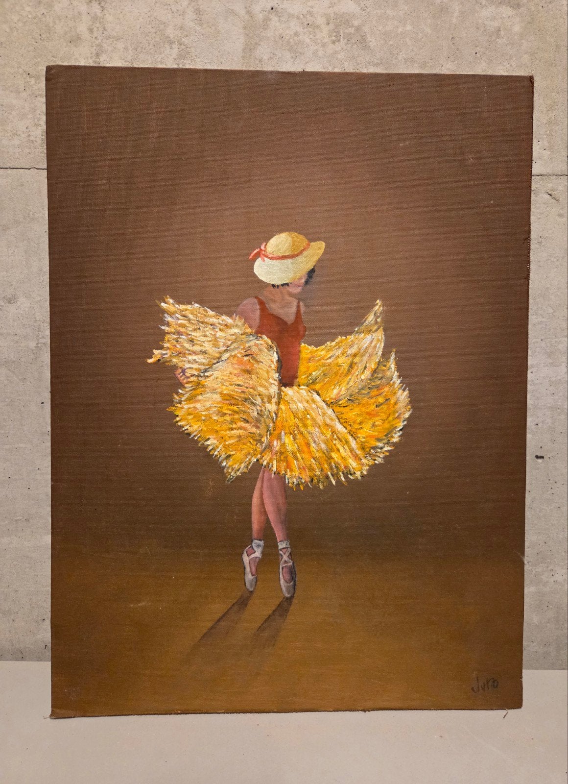 Ballerina met strohoed, Antiek en Kunst, Ophalen