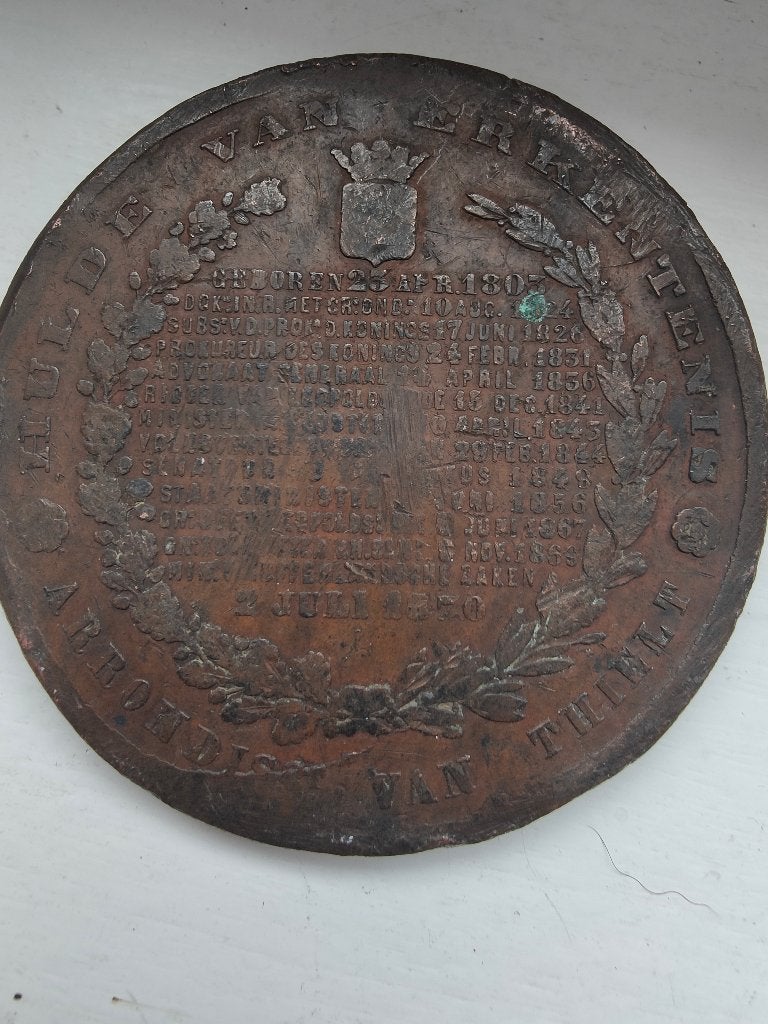 Médaille baron jules d anethan, Timbres & Monnaies, Pièces & Médailles, Enlèvement ou Envoi