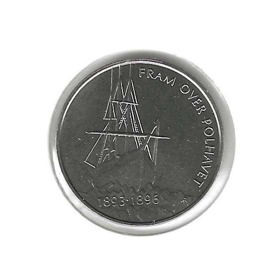 Noorwegen, 5 Kroner 1996, 100th Ann. Artic Expedition., Ophalen of Verzenden, Overige landen, Losse munt