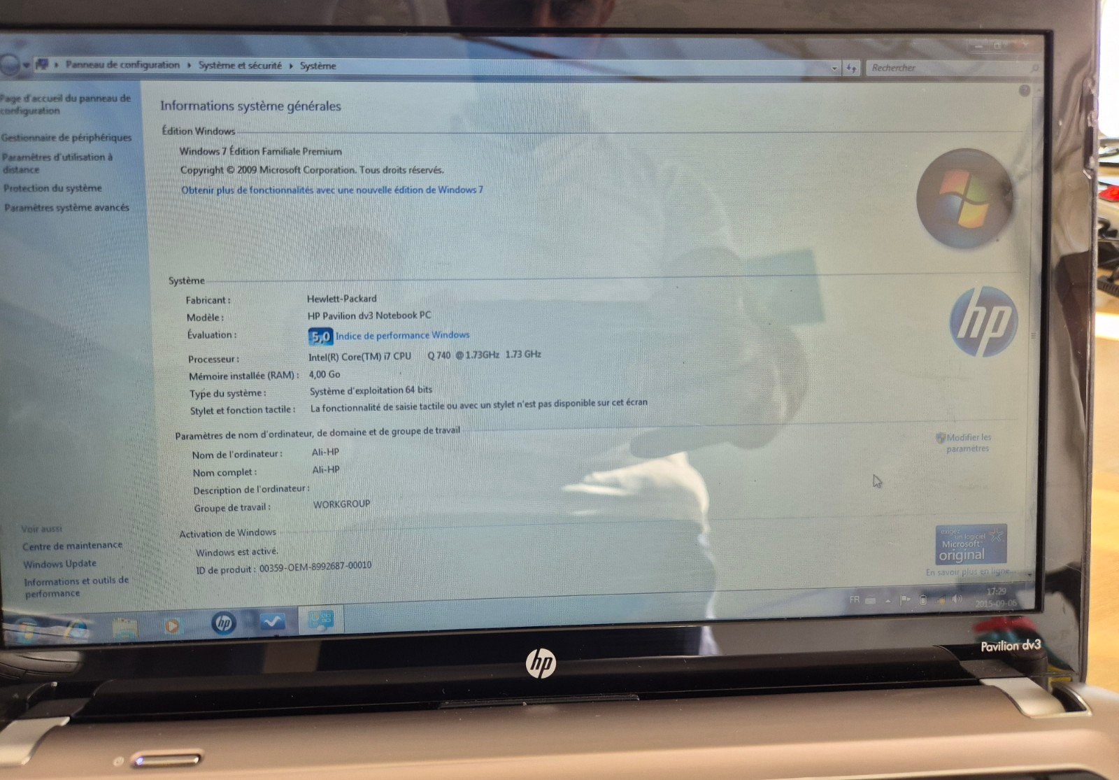 Ordinateur portabl PC HP, Enlèvement ou Envoi