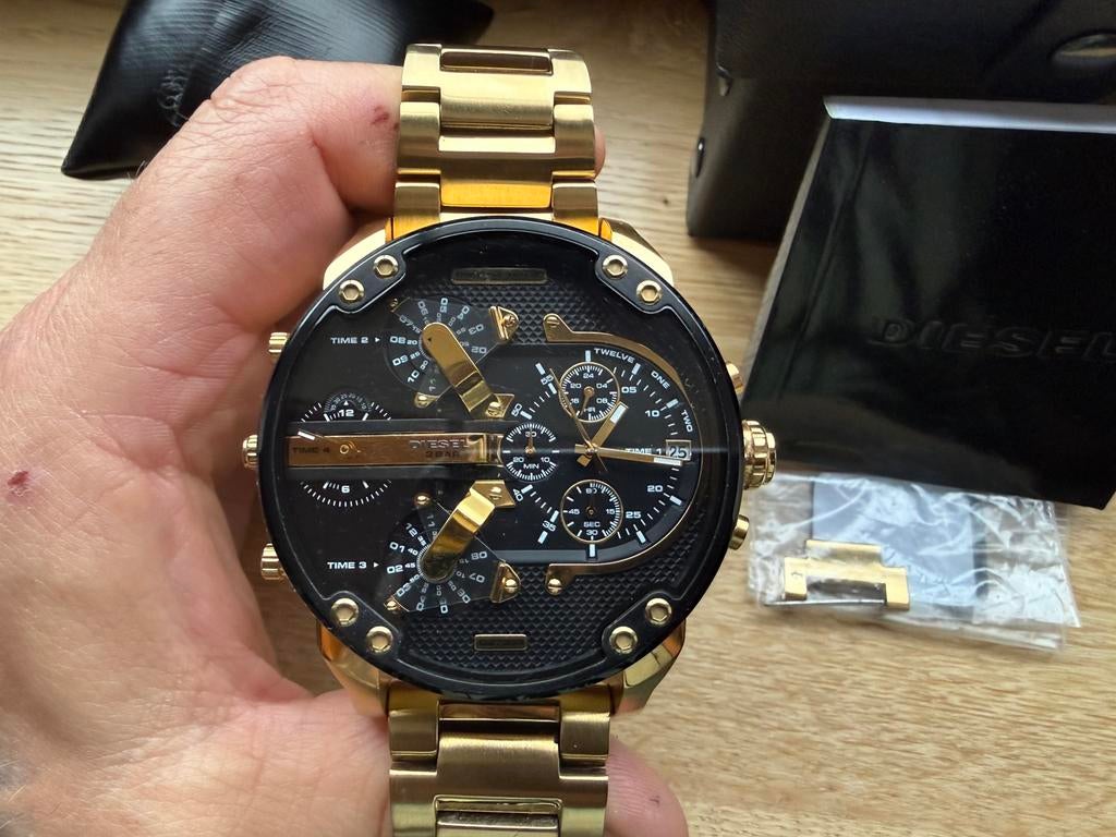 Montre Diesel Big Daddy DZ7333, Enlèvement, Comme neuf, Montre-bracelet