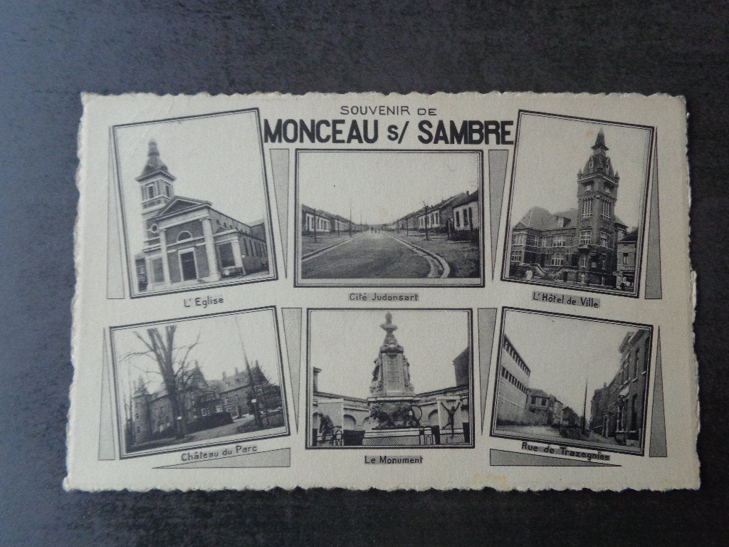 1 oude postkaart uit Monceau sur Sambre, Ophalen