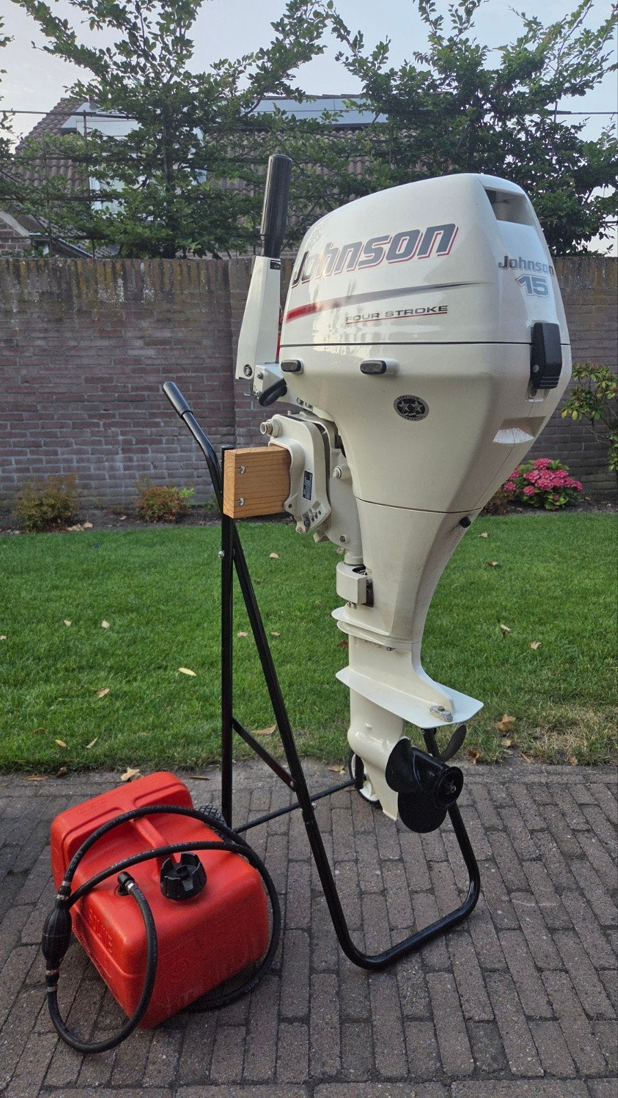 Buitenboordmotor Johnson / Suzuki 15PK 4-Takt b, Watersport en Boten, Ophalen, 10 tot 30 pk, Gebruikt, Viertaktmotor