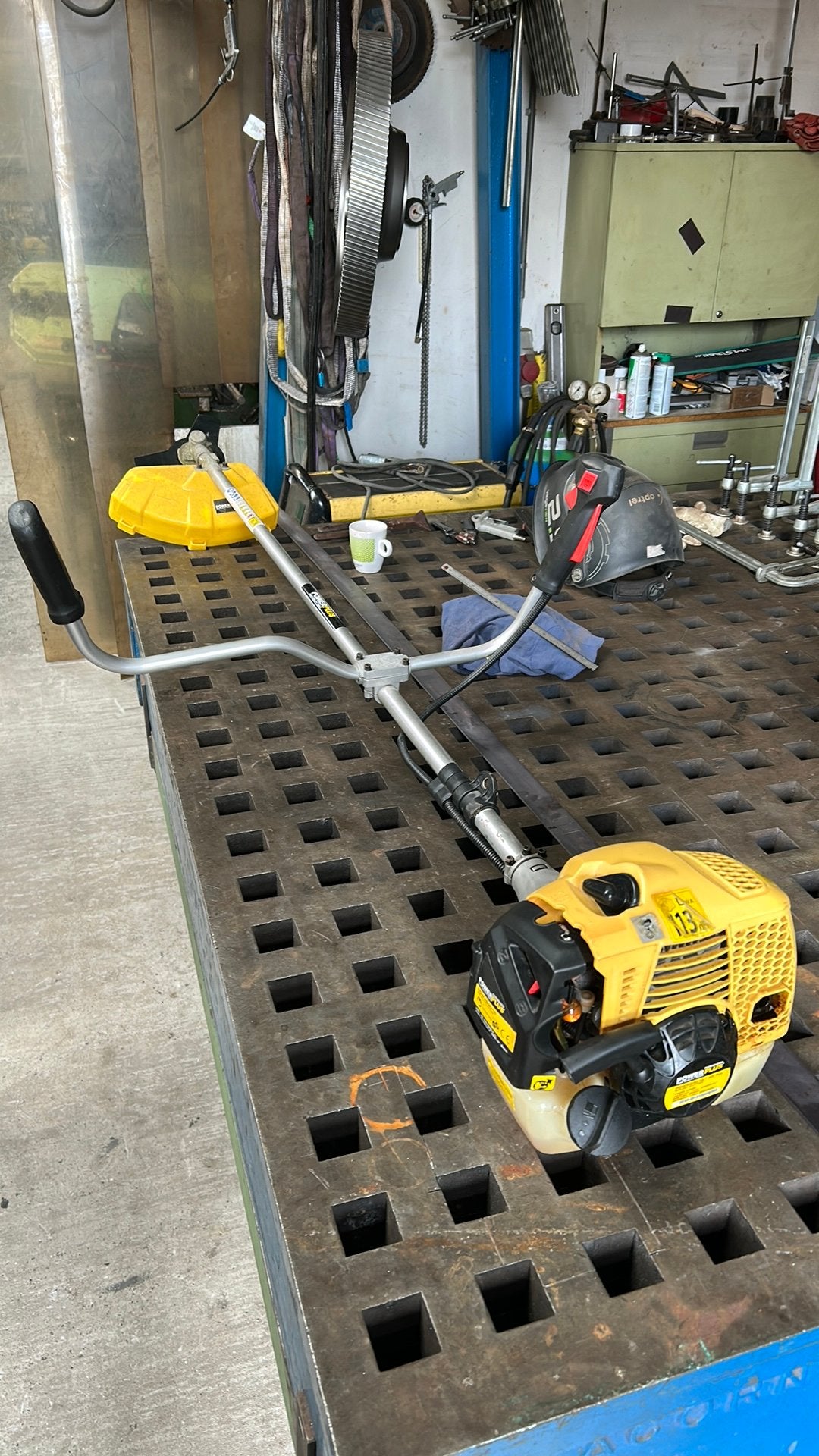 Powerplus bosmaaier 43cc met ijzeren blad, Tuin en Terras, Bosmaaiers, Ophalen, Zo goed als nieuw, 10 tot 30 cm, Benzine