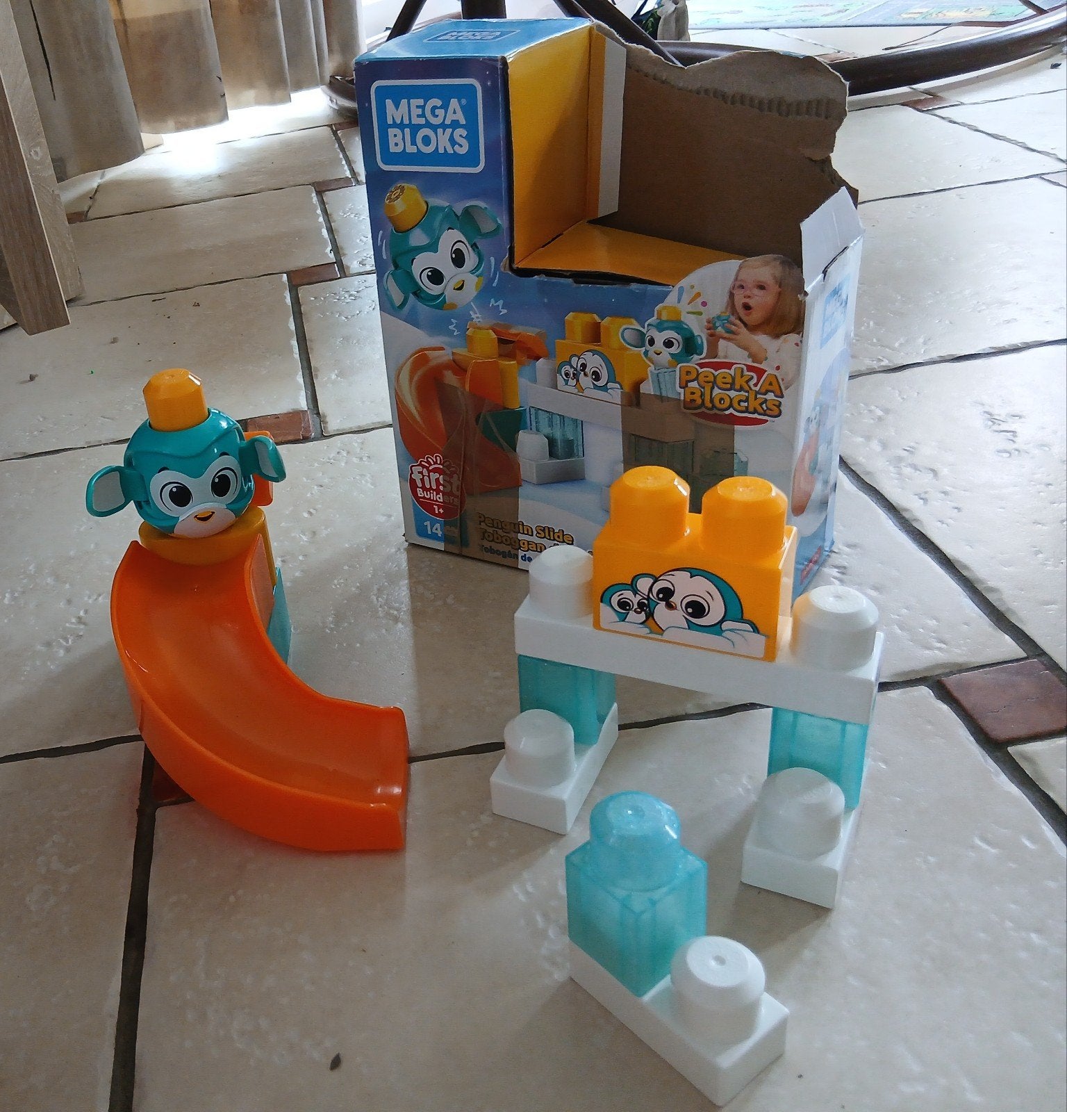 Fisher Price megabloks bouwblokken pinguïnglijbaan 1+, Kinderen en Baby's, Speelgoed | Bouwstenen, Ophalen, Nieuw, Megabloks