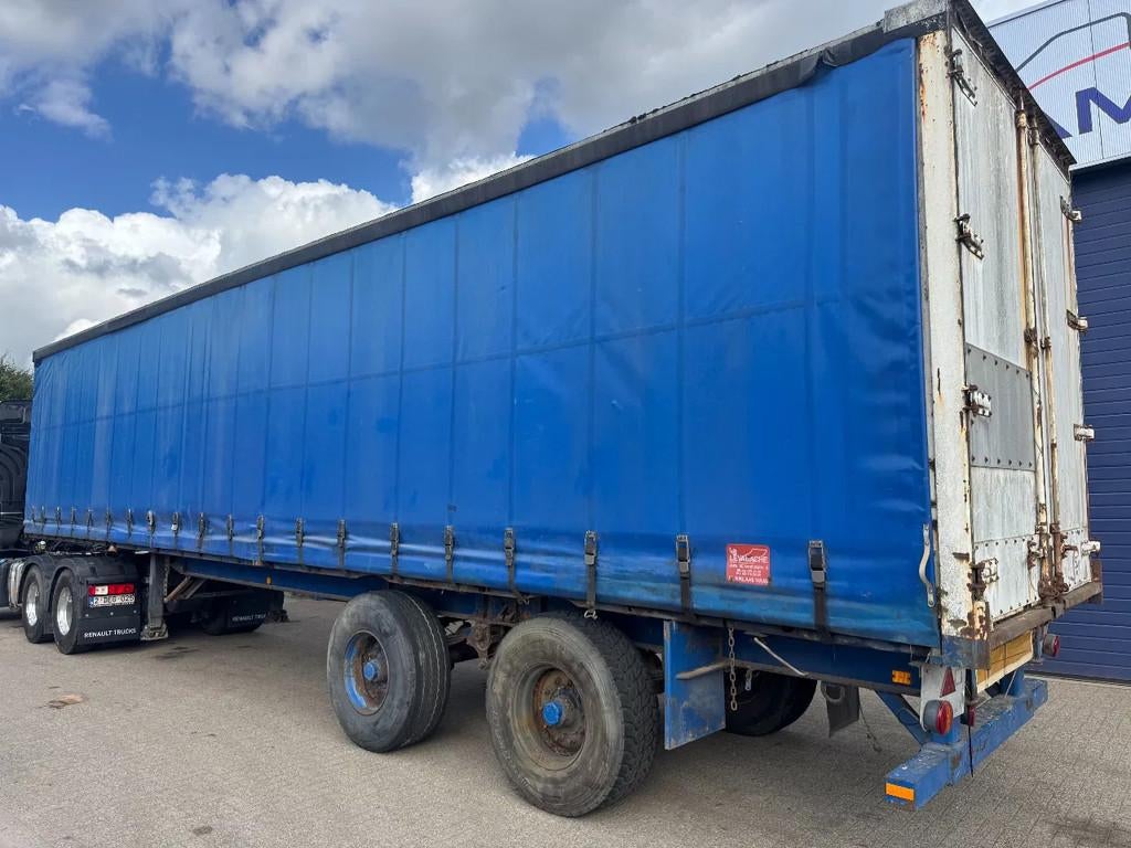 Van Hool *FULL STEEL SUSPENSION-WIDE SPREAD-BELGIAN TRAILER*, Auto's, Vrachtwagens, Blauw, Overige brandstoffen, Bedrijf, Aanhangers en Opleggers