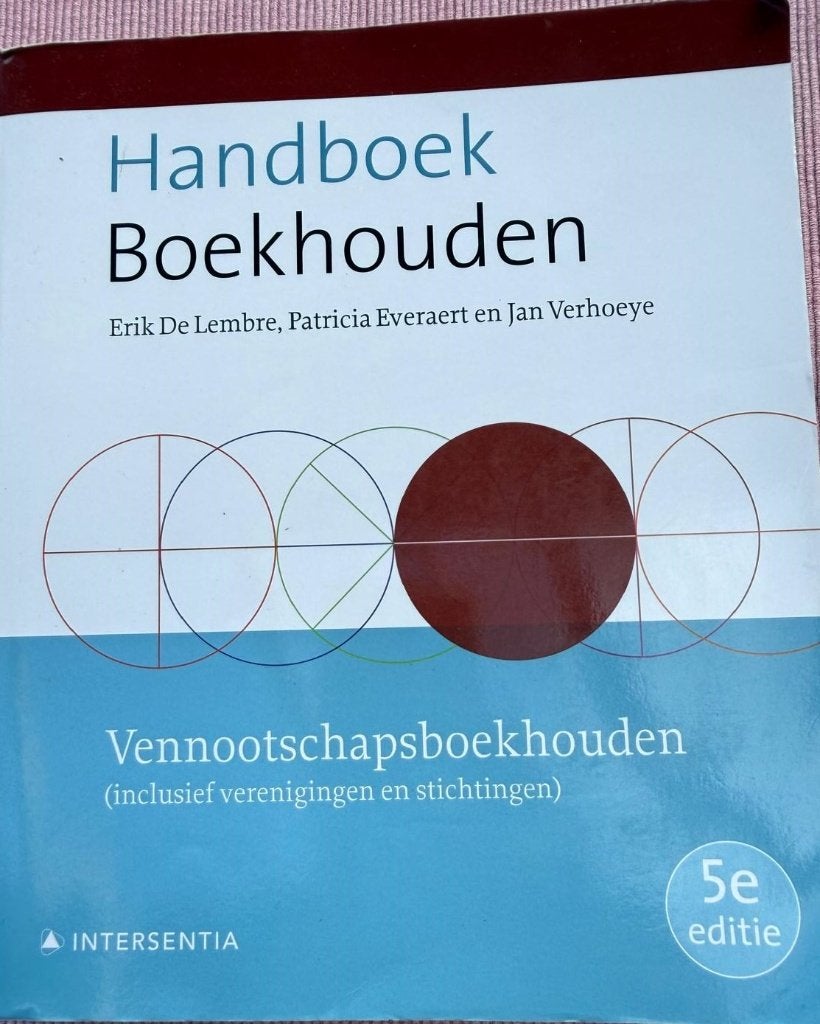 Handboek Vennootschapsboekhouden_UGent_Handelswetenschappen, Boeken, Economie, Management en Marketing, Ophalen of Verzenden, Zo goed als nieuw