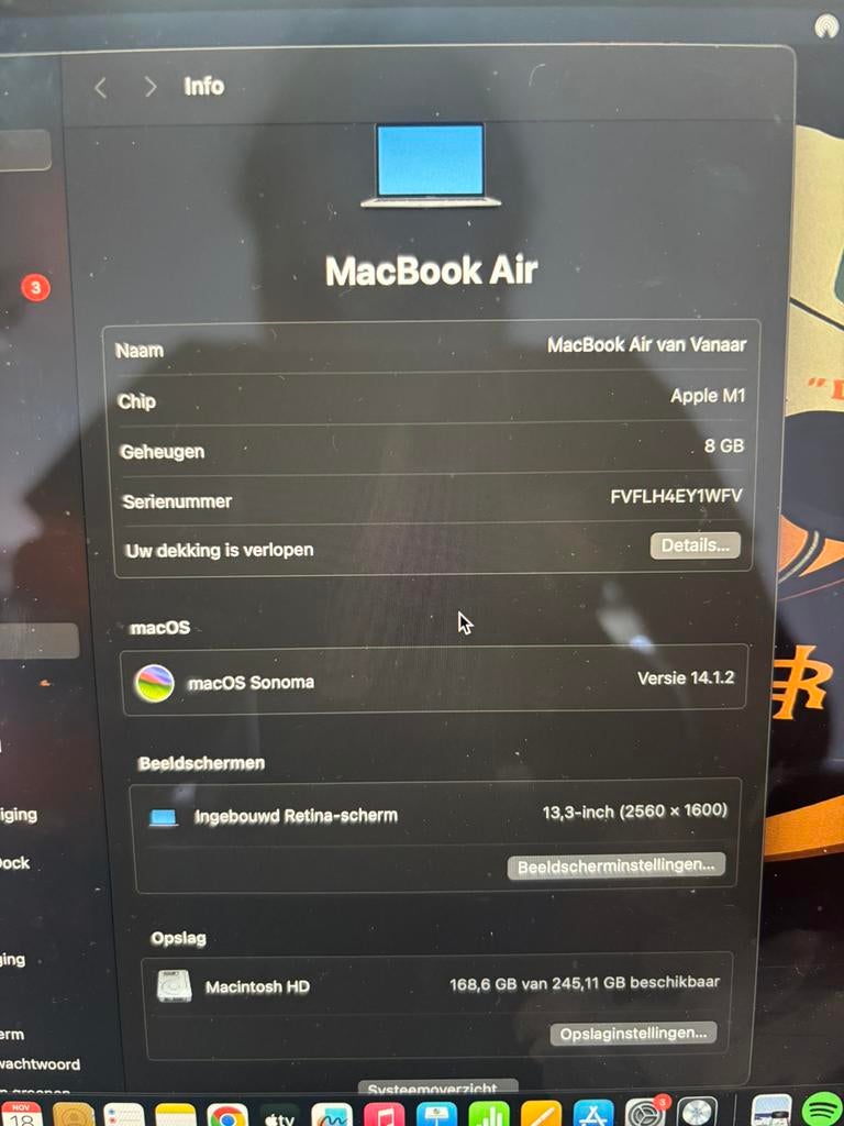 Macbook Air 13 inch 8ram 2020, Computers en Software, Audio-software, Ophalen, Zo goed als nieuw