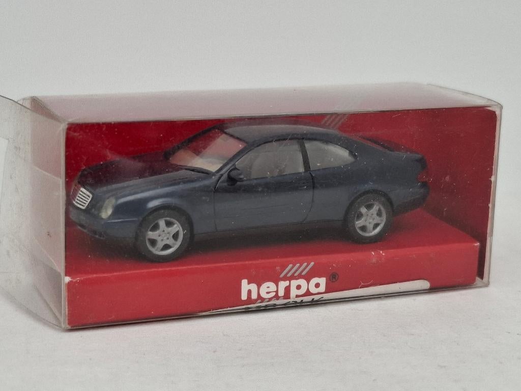 Mercedes Benz CLK (bleu) - Herpa 1/87, Envoi, Comme neuf, Voiture, Herpa