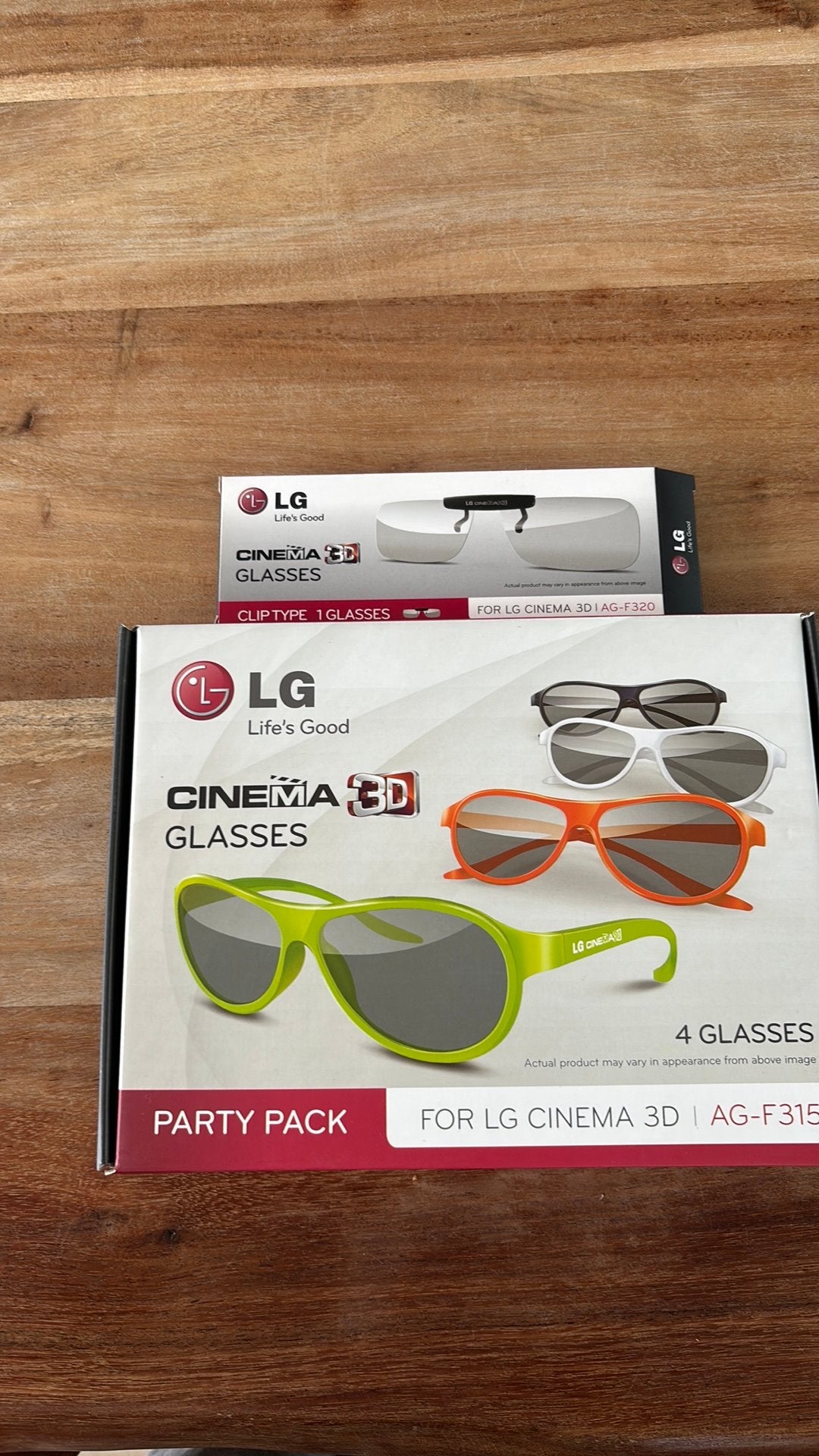 Lg 3D cinema brillen 4st met opzetstuk voor gewone bril, Ophalen of Verzenden, Zo goed als nieuw