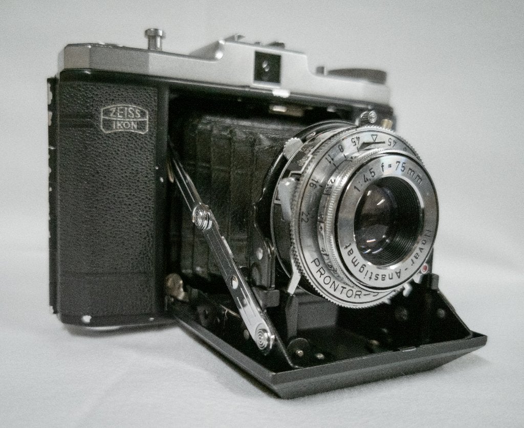 Zeiss Ikon Nettar II 518/16+Étui cuir–Excellent état testé, Verzamelen, Ophalen of Verzenden, 1940 tot 1960, Fototoestel