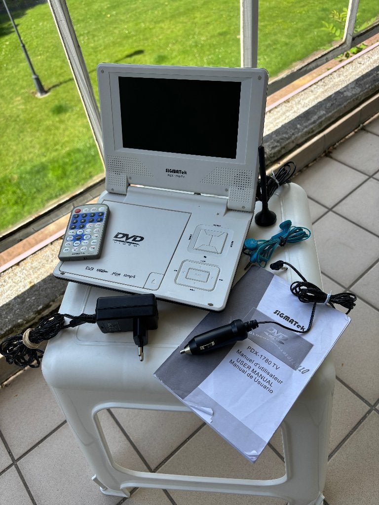 Lecteur DVD Portable SIGMAtek PDX-1780 TV - Complet en Boîte, Autres marques, Comme neuf, Enlèvement, Lecteur DVD