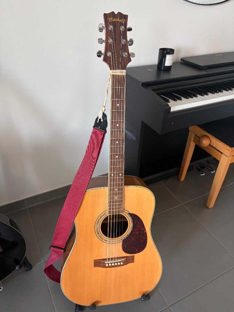 Mitchell MD-200S akoestische gitaar – incl. riem, Muziek en Instrumenten, Ophalen, Zo goed als nieuw, Western- of Steelstringgitaar