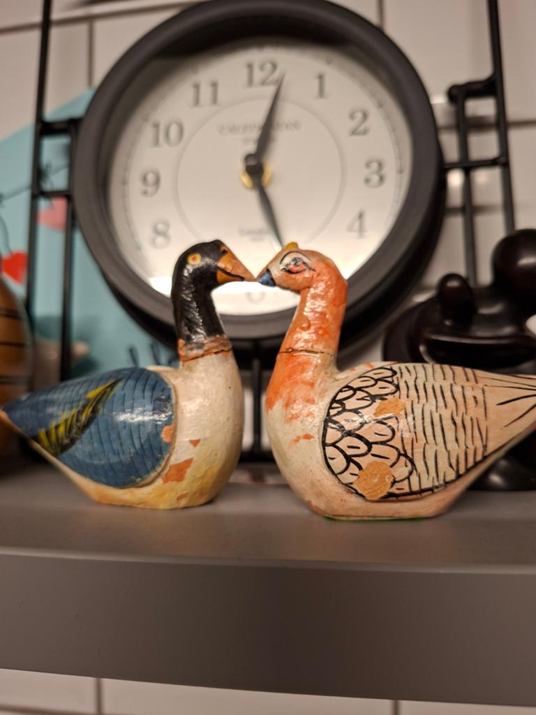 Koppeltje Houten Eendenfiguren, Antiek en Kunst, Ophalen of Verzenden