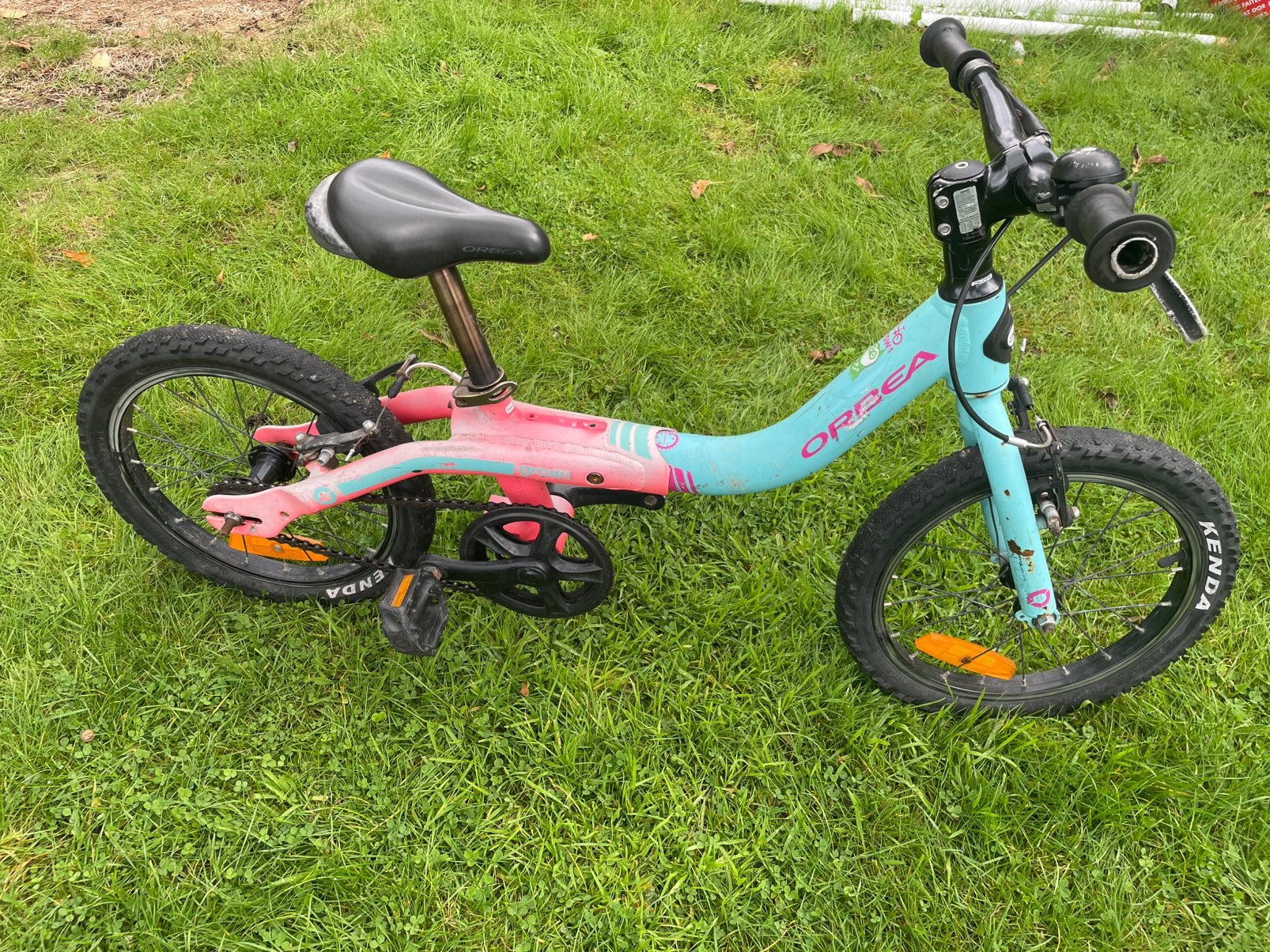 Kinderfiets 16 inch, Ophalen, Gebruikt, Velgrem, 16 tot 20 inch