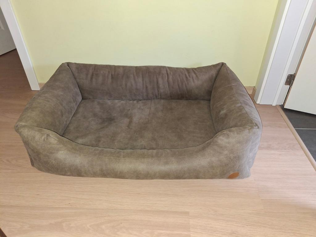 Grote hondenmand in kunstleer, Ophalen