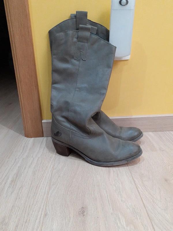 Bottes pointure 38 gris vert, Gris, Enlèvement ou Envoi, Porté, Bottes hautes
