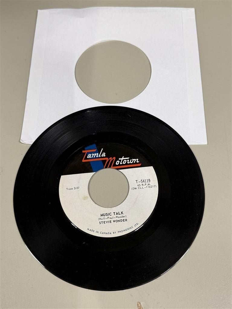 vinyl single - Stevie wonder Music talk, Ophalen of Verzenden, Zo goed als nieuw