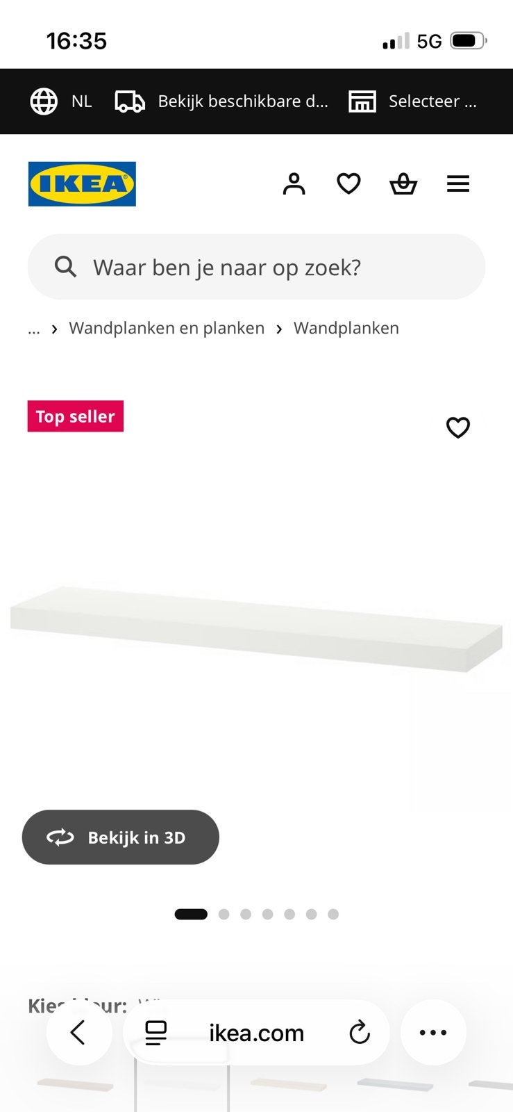 4 wandplanken van Ikea LACK, Ophalen, Zo goed als nieuw