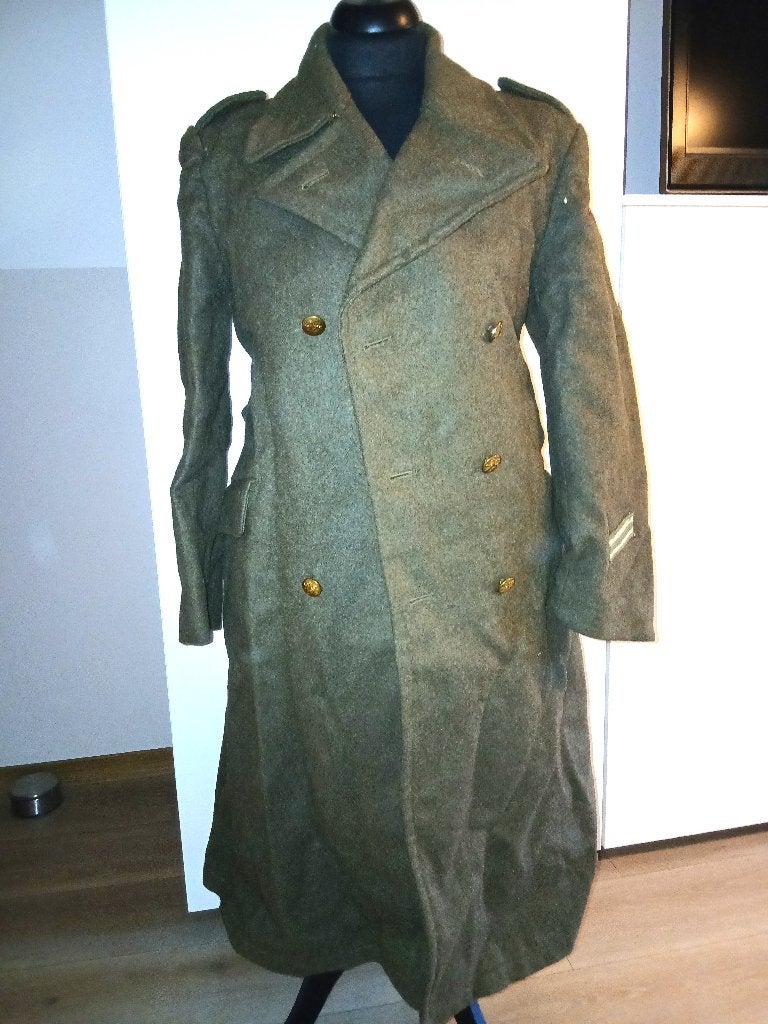 Militaire mantel overjas Belgisch leger 1954, Verzamelen, Ophalen, Landmacht