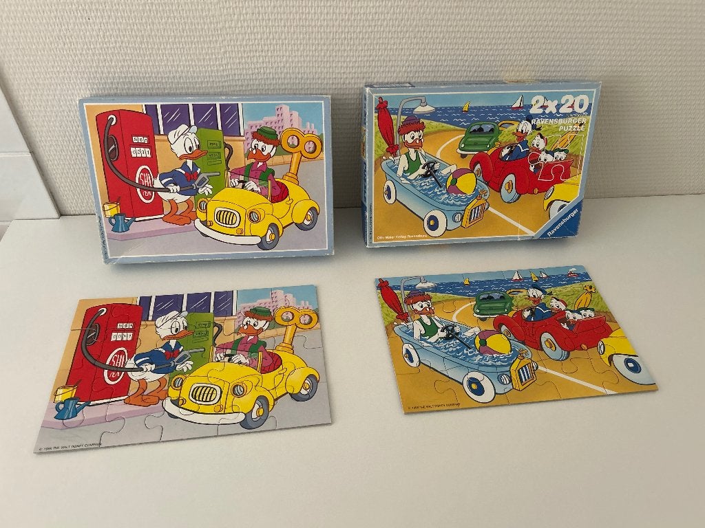 Puzzel 2 in 1, Ophalen, 10 tot 50 stukjes, Zo goed als nieuw, 2 tot 4 jaar