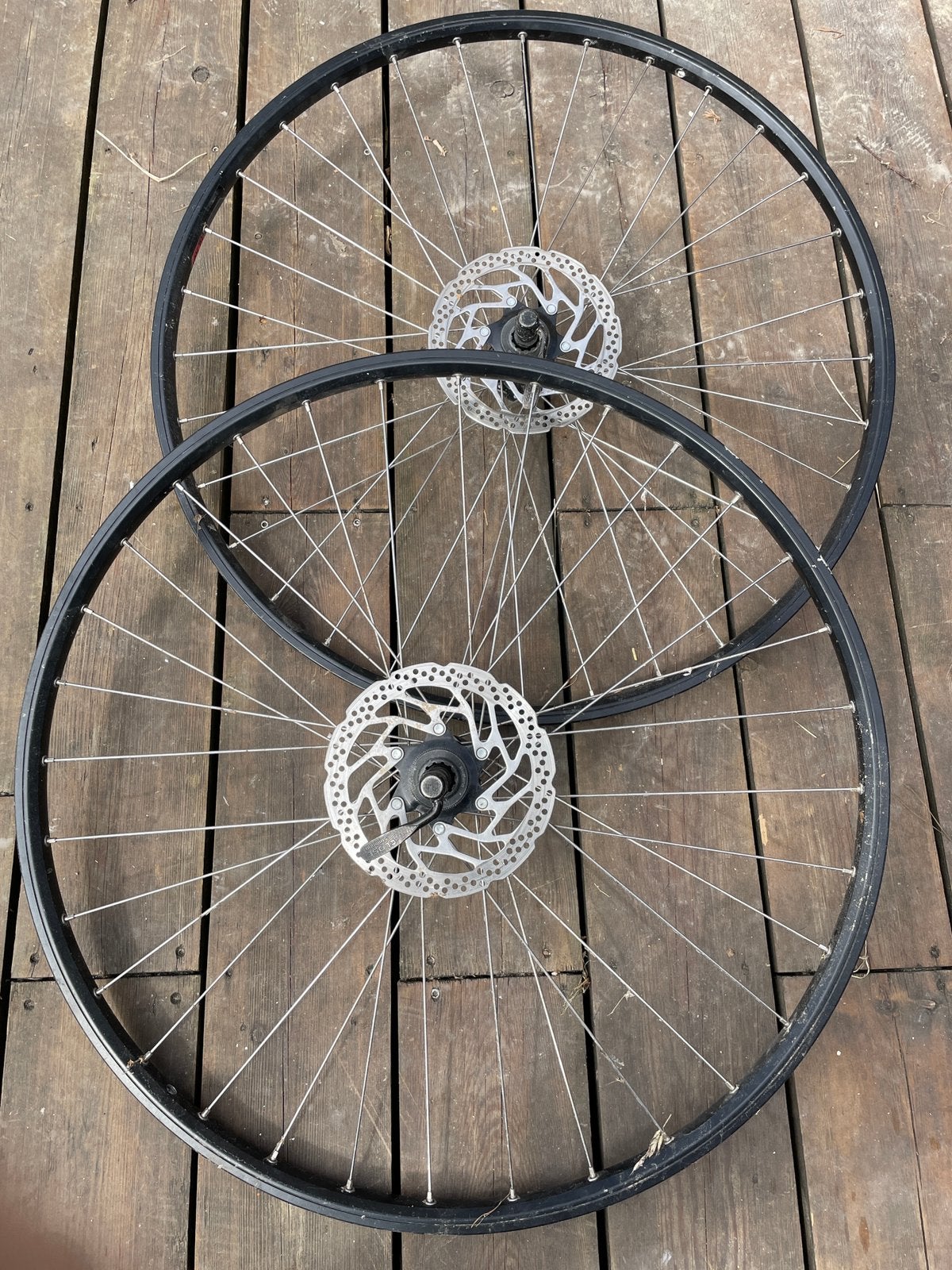 roues velo 28 pouces avec disques, Enlèvement, Utilisé
