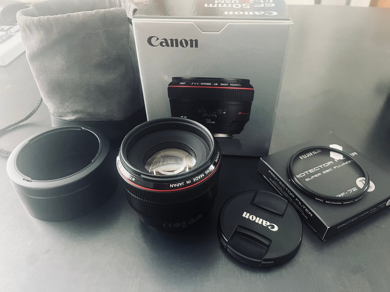 Canon EF 50mm f:1.2 usm, Audio, Tv en Foto, Ophalen of Verzenden, Zo goed als nieuw, Canon, Canon EF