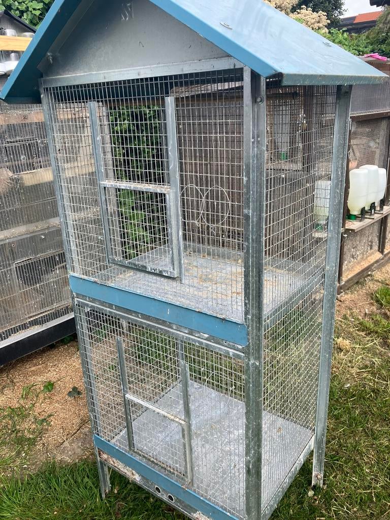 GROTE METALEN VOLIERE VOOR MEERDERE VOGELS NU 95 EURO, Dieren en Toebehoren, Ophalen, Zo goed als nieuw, Metaal, Volière